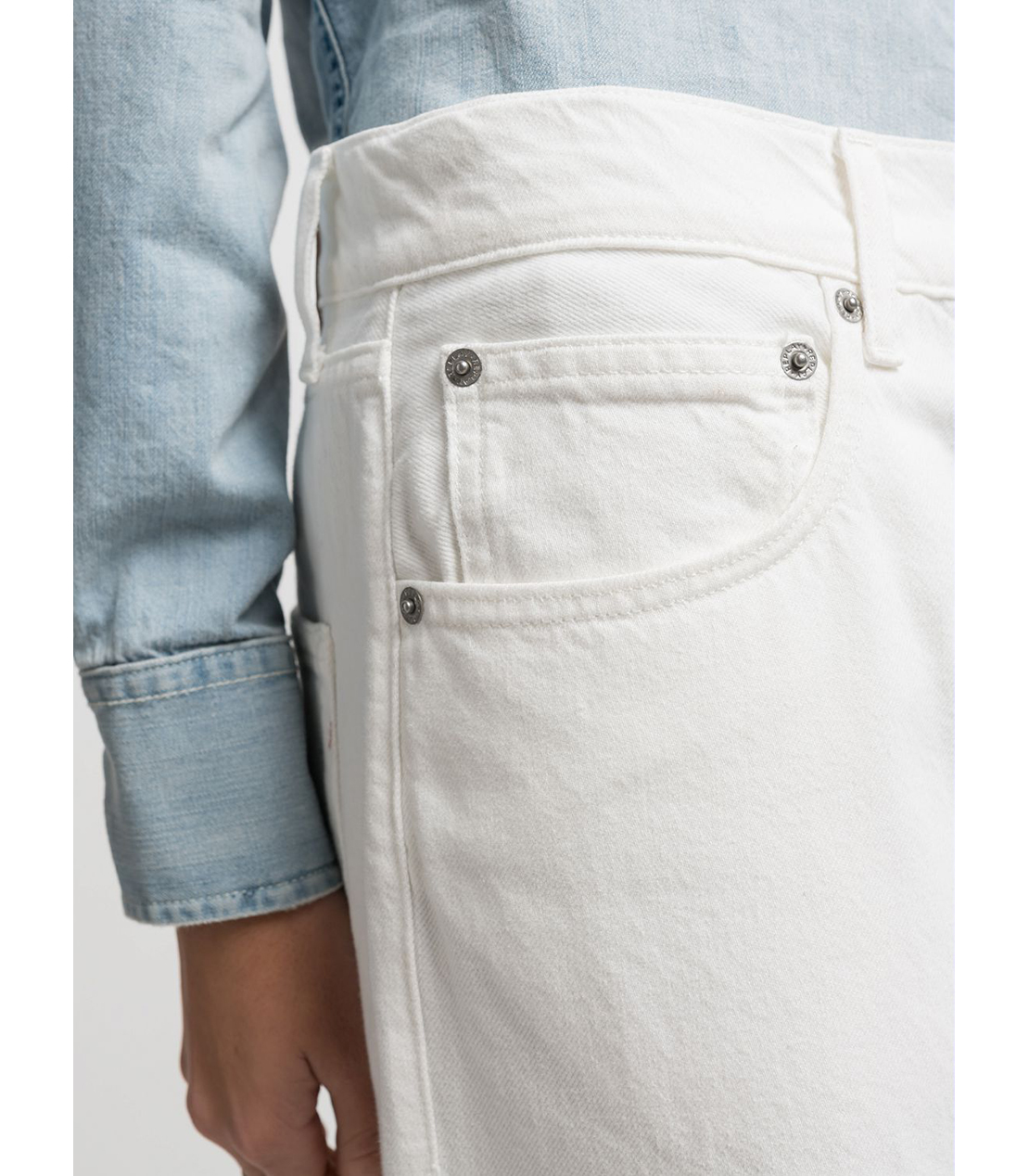 バギーフィットMARGOTTリサイクルホワイトデニム 詳細画像 ホワイト 7